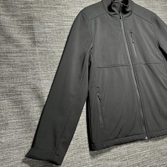 Outdoor Life Jacket Men's Medium Black Full Zip Softshell Full Zip - Picture 3 of 11